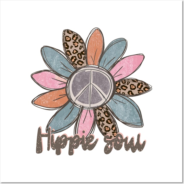 Hippie Soul Boho Daisy shirt Wall Art by Mastilo Designs